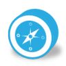 Blue compass icon