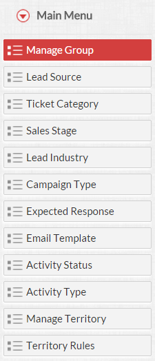 administrative settings - eznet crm